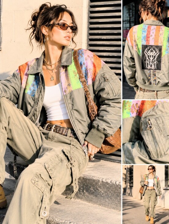 We Are Hah Jackets & Blazers - Vintage Custom Military-Issue CWU-45/P Flyers Jacket Customized by WE ARE HAH